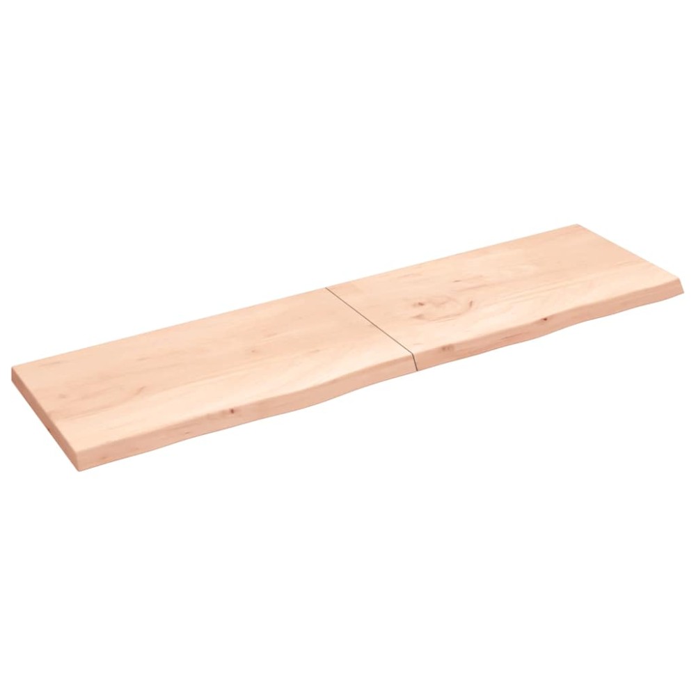 vidaXL Poliță de perete, 220x60x(2-6)cm, lemn masiv de stejar netratat