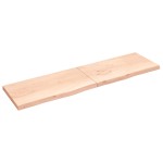 vidaXL Poliță de perete, 220x60x(2-6)cm, lemn masiv de stejar netratat vidaXL Poliță de perete, 220x60x(2-6)cm, lemn masiv de stejar netratat