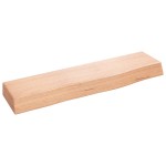 vidaXL Poliță perete maro deschis 40x10x4 cm lemn masiv stejar tratat vidaXL Poliță perete maro deschis 40x10x4 cm lemn masiv stejar tratat
