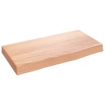 vidaXL Poliță perete maro deschis 40x20x4 cm lemn masiv stejar tratat vidaXL Poliță perete maro deschis 40x20x4 cm lemn masiv stejar tratat