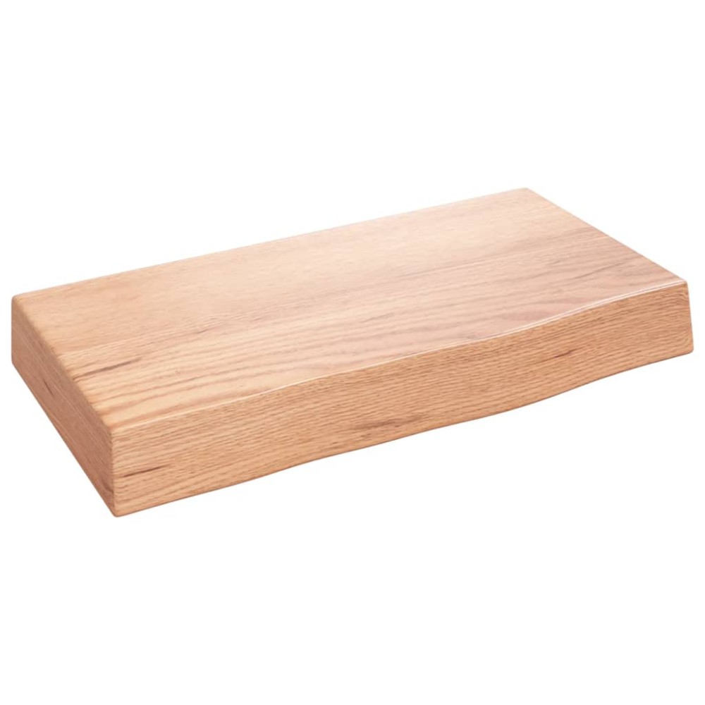 vidaXL Poliță perete maro deschis 40x20x6 cm lemn masiv stejar tratat