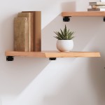 vidaXL Raft de perete maro deschis 40x60x(2-4) cm lemn stejar tratat vidaXL Raft de perete maro deschis 40x60x(2-4) cm lemn stejar tratat