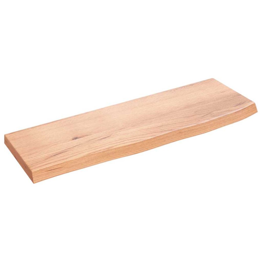 vidaXL Poliță perete maro deschis 60x20x2 cm lemn masiv stejar tratat