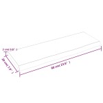 vidaXL Poliță perete maro deschis 60x20x2 cm lemn masiv stejar tratat vidaXL Poliță perete maro deschis 60x20x2 cm lemn masiv stejar tratat