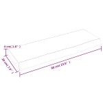 vidaXL Poliță perete maro deschis 60x20x4 cm lemn masiv stejar tratat
