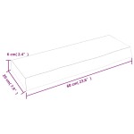 vidaXL Poliță perete maro deschis 60x20x6 cm lemn masiv stejar tratat