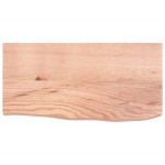 vidaXL Raft de perete maro deschis 60x30x(2-4) cm lemn stejar tratat vidaXL Raft de perete maro deschis 60x30x(2-4) cm lemn stejar tratat