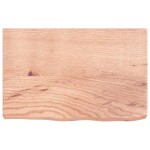 vidaXL Raft de perete maro deschis 60x40x(2-6) cm lemn stejar tratat