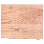 vidaXL Raft de perete maro deschis 60x50x(2-6) cm lemn stejar tratat