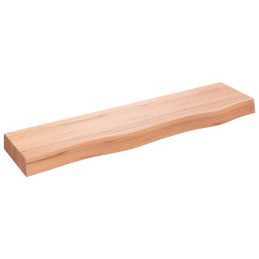 vidaXL Poliță perete maro deschis 80x20x6 cm lemn masiv stejar tratat