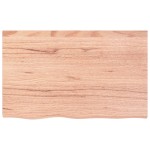 vidaXL Raft de perete maro deschis 80x50x(2-4) cm lemn stejar tratat