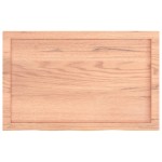 vidaXL Raft de perete maro deschis 80x50x(2-4) cm lemn stejar tratat