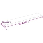vidaXL Raft de perete maro deschis 100x20x2cm lemn masiv stejar tratat