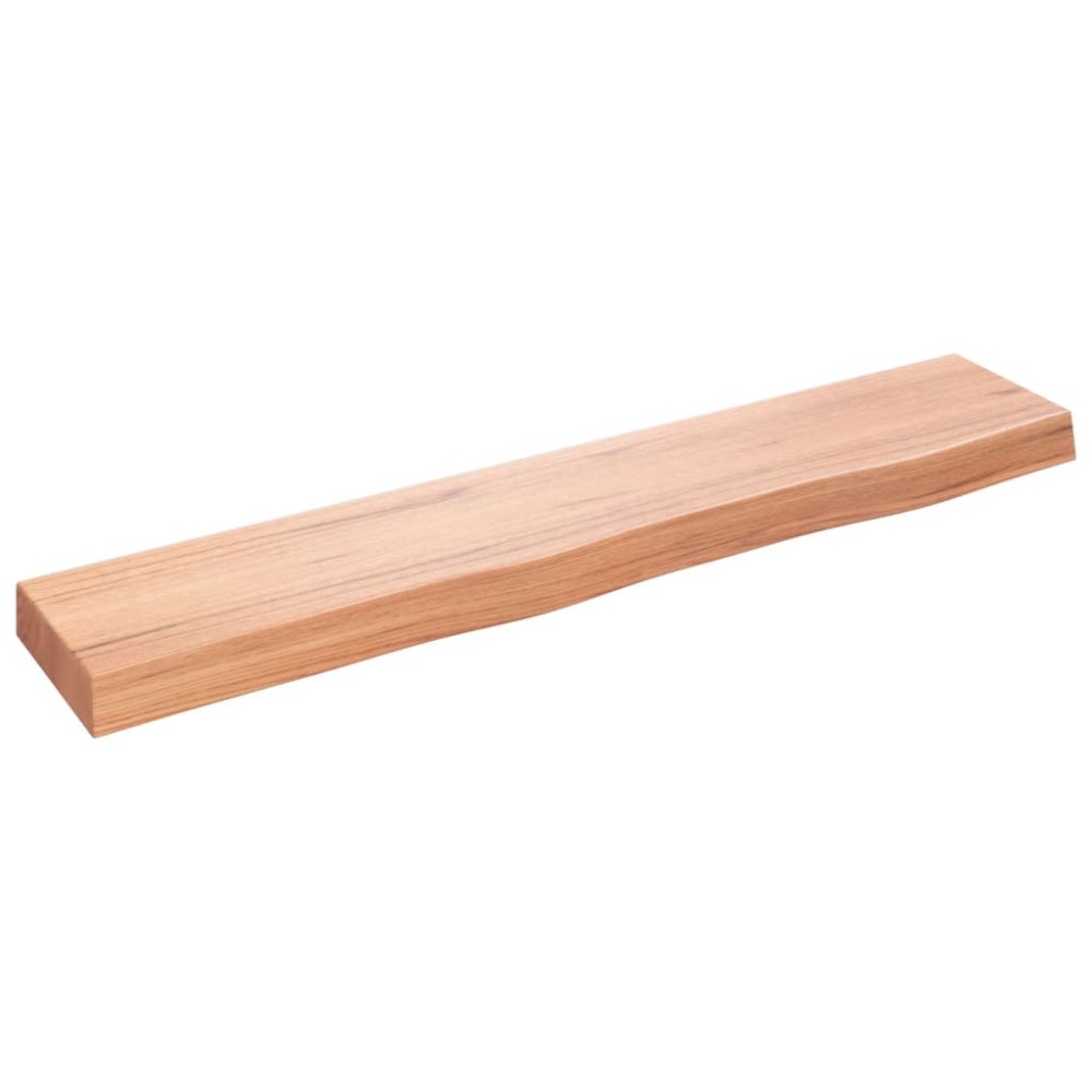 vidaXL Poliță perete maro deschis 100x20x6 cm lemn masiv stejar tratat