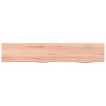 vidaXL Poliță perete maro deschis 100x20x6 cm lemn masiv stejar tratat