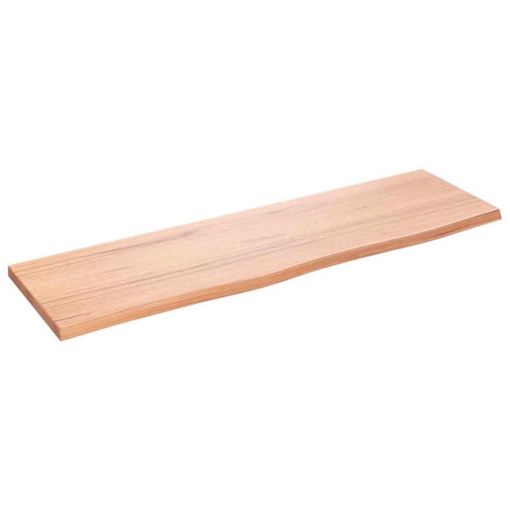 vidaXL Poliță perete maro deschis 100x30x2 cm lemn masiv stejar tratat