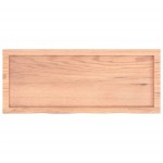 vidaXL Raft de perete maro deschis 100x40x(2-4) cm lemn stejar tratat