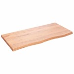 vidaXL Raft de perete maro deschis 100x50x(2-4) cm lemn stejar tratat