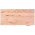 vidaXL Raft de perete maro deschis 100x50x(2-6) cm lemn stejar tratat