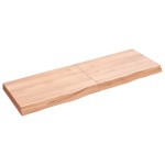 vidaXL Raft de perete maro deschis 120x40x(2-6) cm lemn stejar tratat