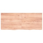 vidaXL Raft de perete maro deschis 120x50x(2-4) cm lemn stejar tratat