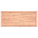 vidaXL Raft de perete maro deschis 120x50x(2-4) cm lemn stejar tratat