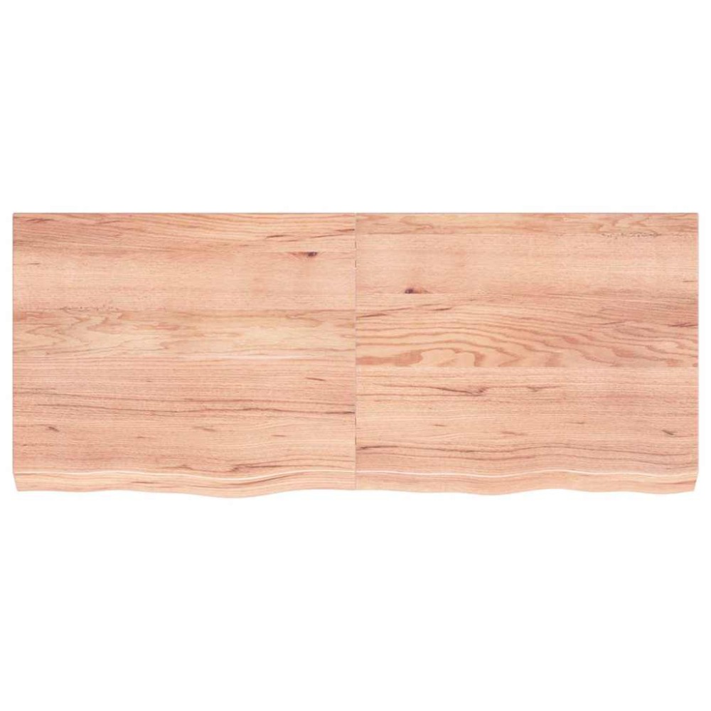 vidaXL Raft de perete maro deschis 120x50x(2-6) cm lemn stejar tratat