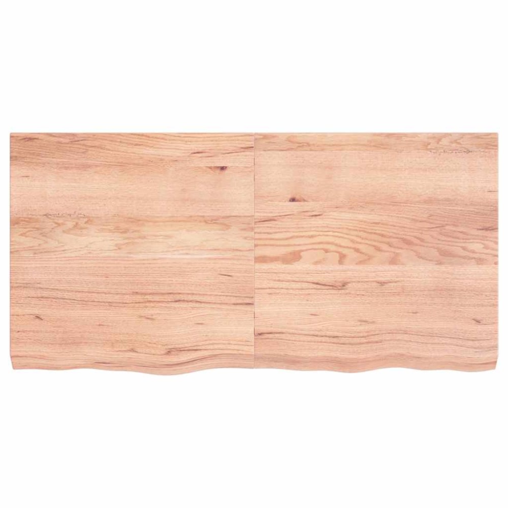 vidaXL Raft de perete maro deschis 120x60x(2-6) cm lemn stejar tratat