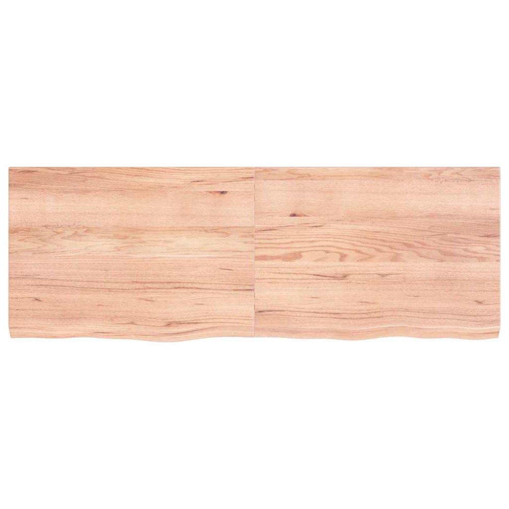 vidaXL Raft de perete maro deschis 140x50x(2-4) cm lemn stejar tratat