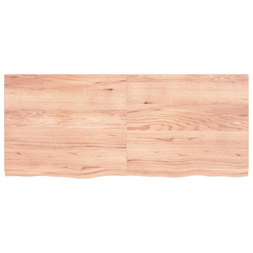 vidaXL Raft de perete maro deschis 140x60x(2-4) cm lemn stejar tratat