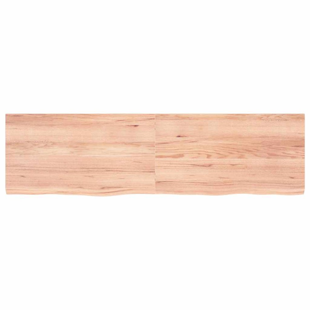 vidaXL Raft de perete maro deschis 180x50x(2-4) cm lemn stejar tratat