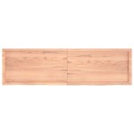 vidaXL Raft de perete maro deschis 180x50x(2-4) cm lemn stejar tratat
