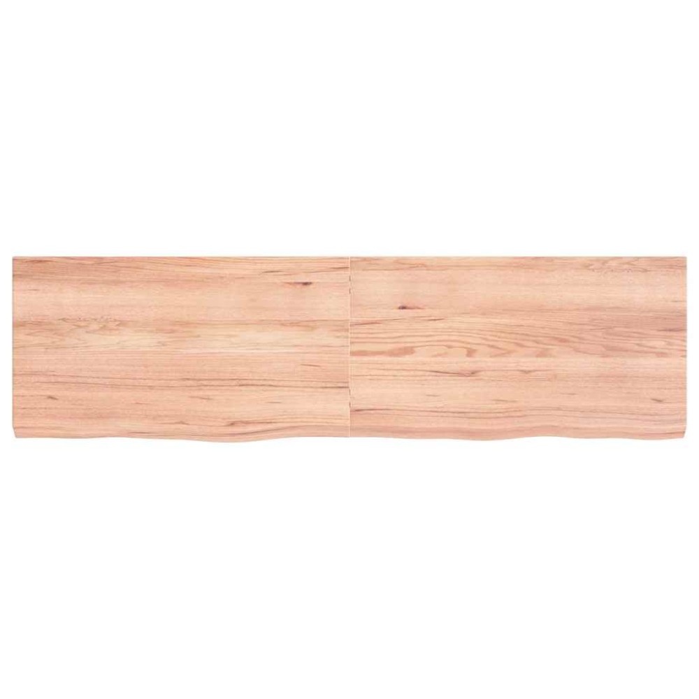 vidaXL Raft de perete maro deschis 180x50x(2-6) cm lemn stejar tratat