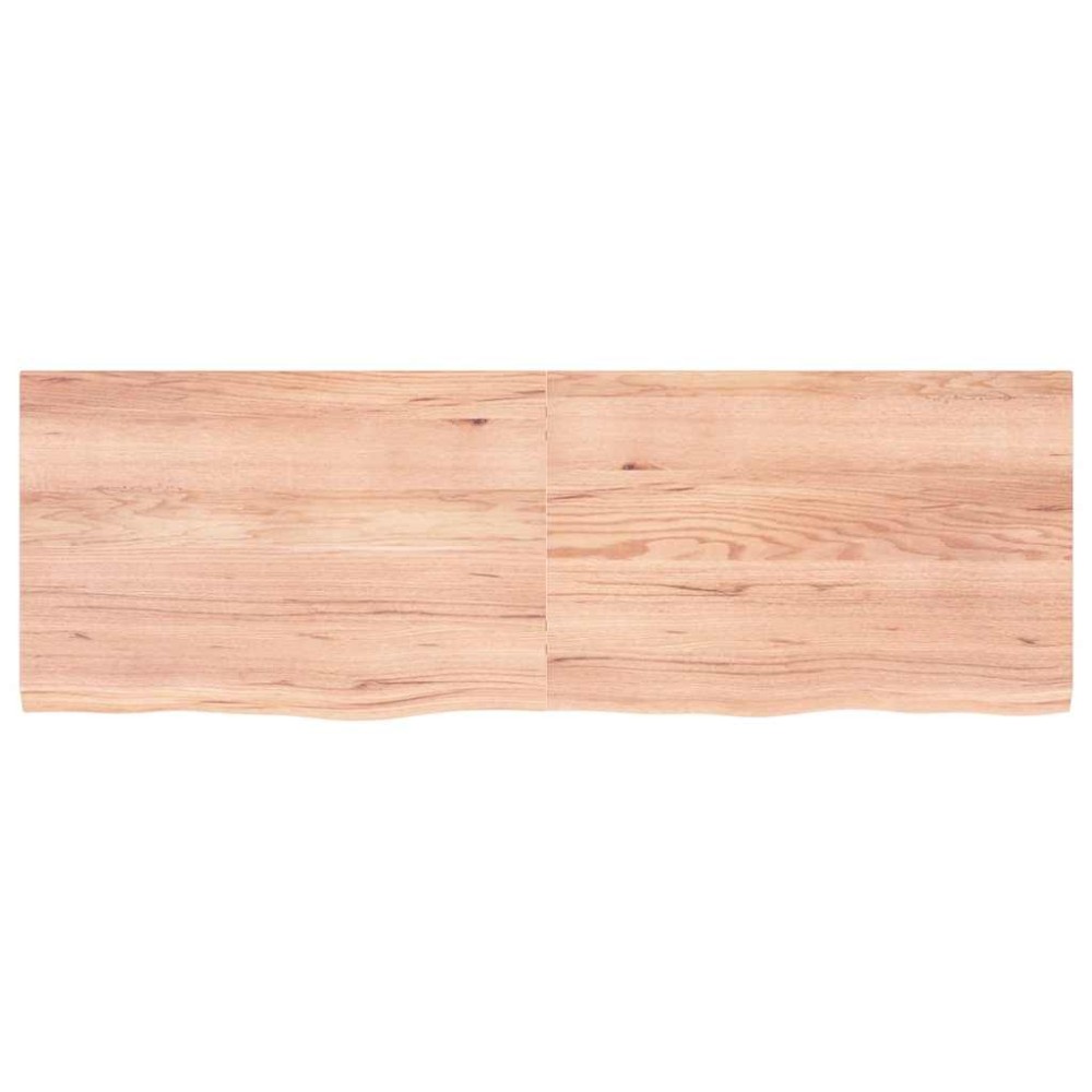 vidaXL Raft de perete maro deschis 180x60x(2-4) cm lemn stejar tratat