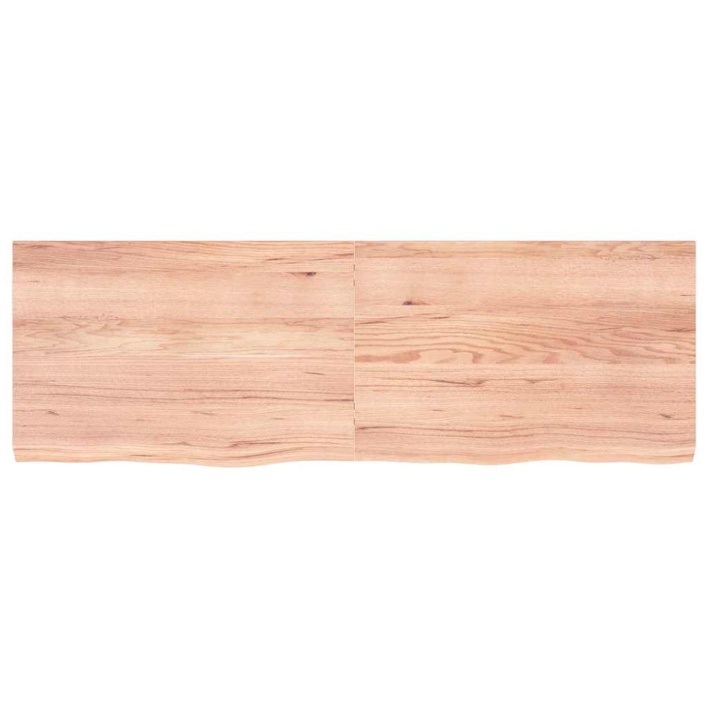 vidaXL Raft de perete maro deschis 180x60x(2-6) cm lemn stejar tratat