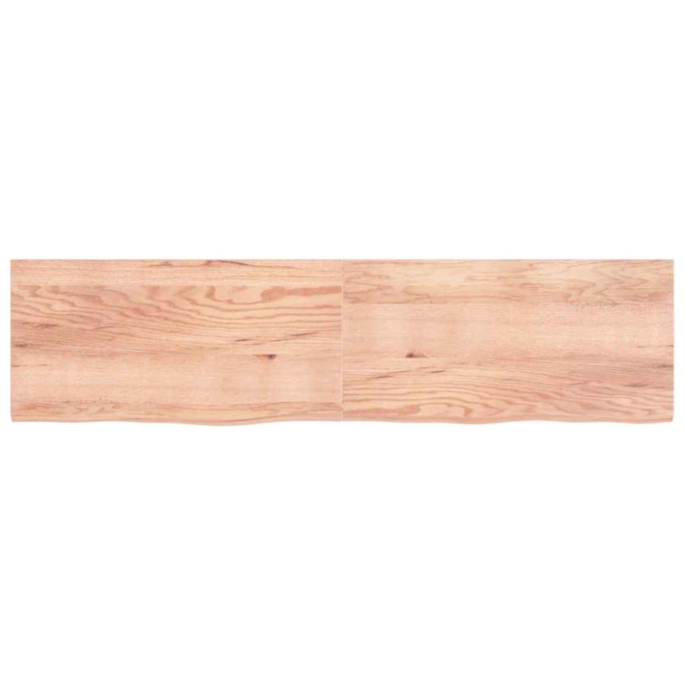 vidaXL Raft de perete maro deschis 200x50x(2-4) cm lemn stejar tratat