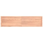 vidaXL Raft de perete maro deschis 200x50x(2-4) cm lemn stejar tratat