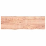 vidaXL Raft de perete maro deschis 200x60x(2-4) cm lemn stejar tratat