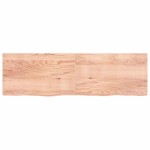 vidaXL Raft de perete maro deschis 200x60x(2-6) cm lemn stejar tratat vidaXL Raft de perete maro deschis 200x60x(2-6) cm lemn stejar tratat