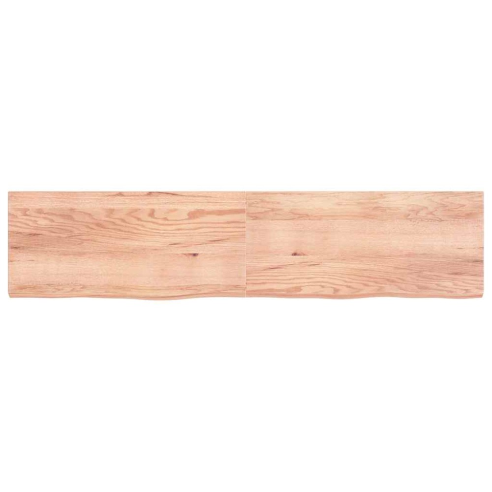 vidaXL Raft de perete maro deschis 220x50x(2-6) cm lemn stejar tratat