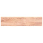vidaXL Raft de perete maro deschis 220x50x(2-6) cm lemn stejar tratat