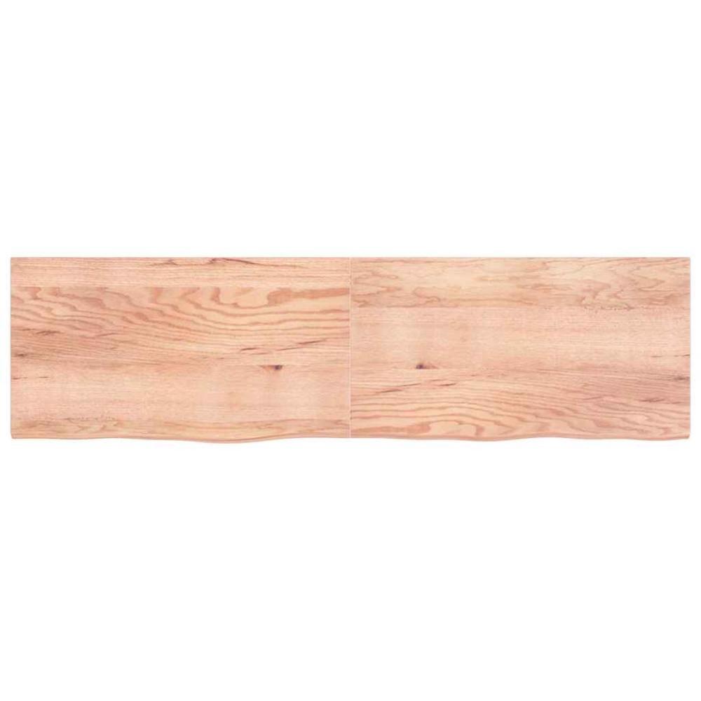vidaXL Raft de perete maro deschis 220x60x(2-4) cm lemn stejar tratat