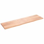 vidaXL Raft de perete maro deschis 220x60x(2-4) cm lemn stejar tratat