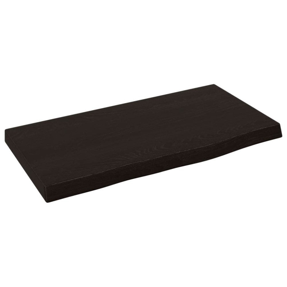 vidaXL Raft de perete maro închis 40x20x2 cm lemn masiv stejar tratat