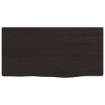 vidaXL Raft de perete maro închis 40x20x2 cm lemn masiv stejar tratat