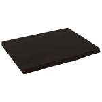 vidaXL Raft de perete maro închis 40x30x2 cm lemn masiv stejar tratat