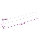 vidaXL Raft de perete maro închis 60x10x6 cm lemn masiv stejar tratat vidaXL Raft de perete maro închis 60x10x6 cm lemn masiv stejar tratat