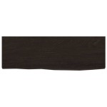 vidaXL Raft de perete maro închis 60x20x2 cm lemn masiv stejar tratat