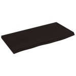 vidaXL Raft de perete maro închis 60x30x2 cm lemn masiv stejar tratat