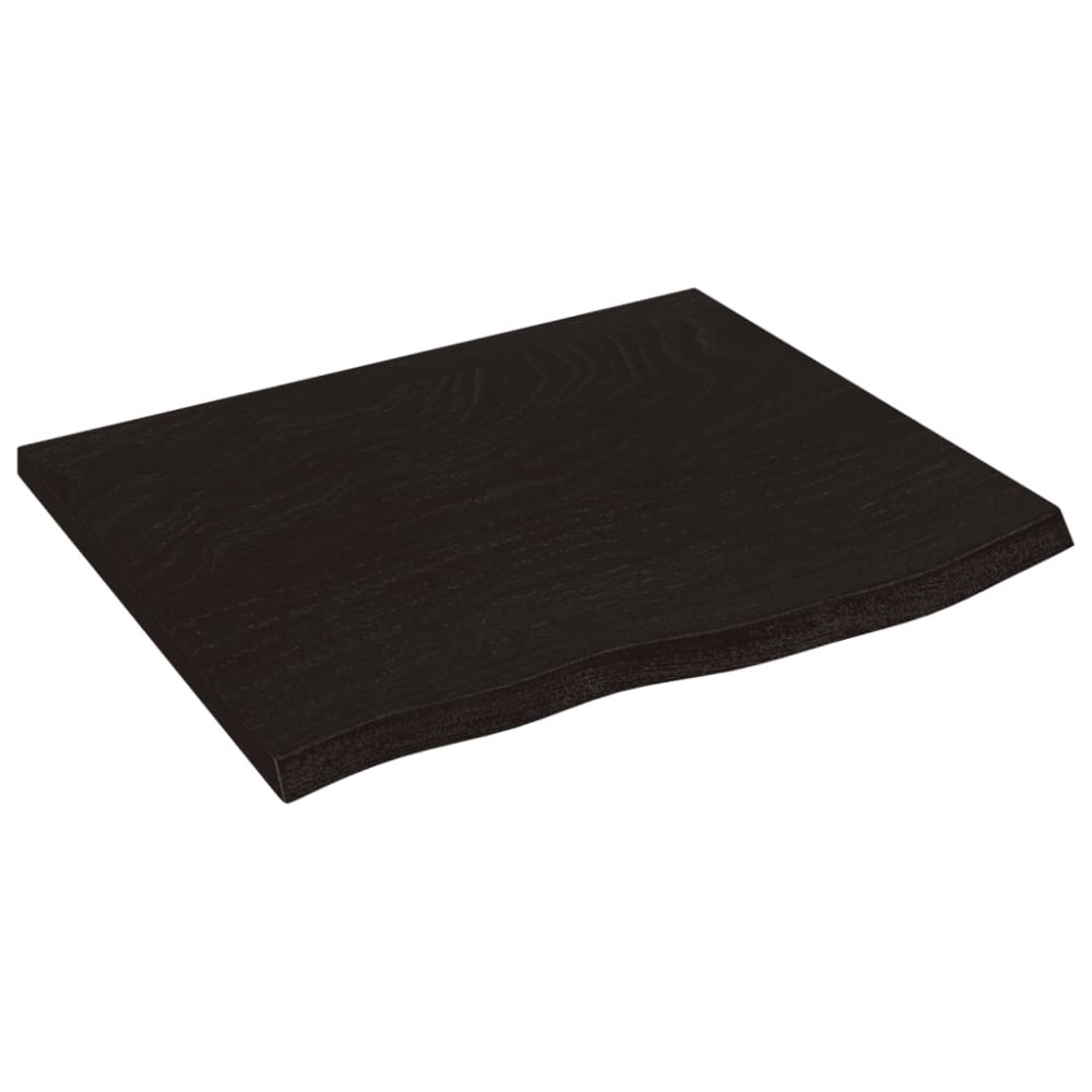 vidaXL Raft de perete maro închis 60x50x2 cm lemn masiv stejar tratat